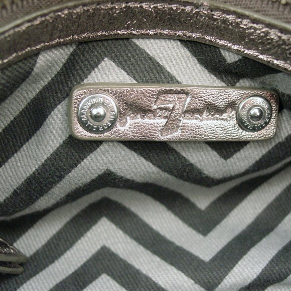 7 for ALL MANKIND Small Metallic Leather Satchel - Picture 6 of 7